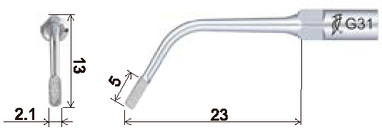 Размеры наконечника для скалера